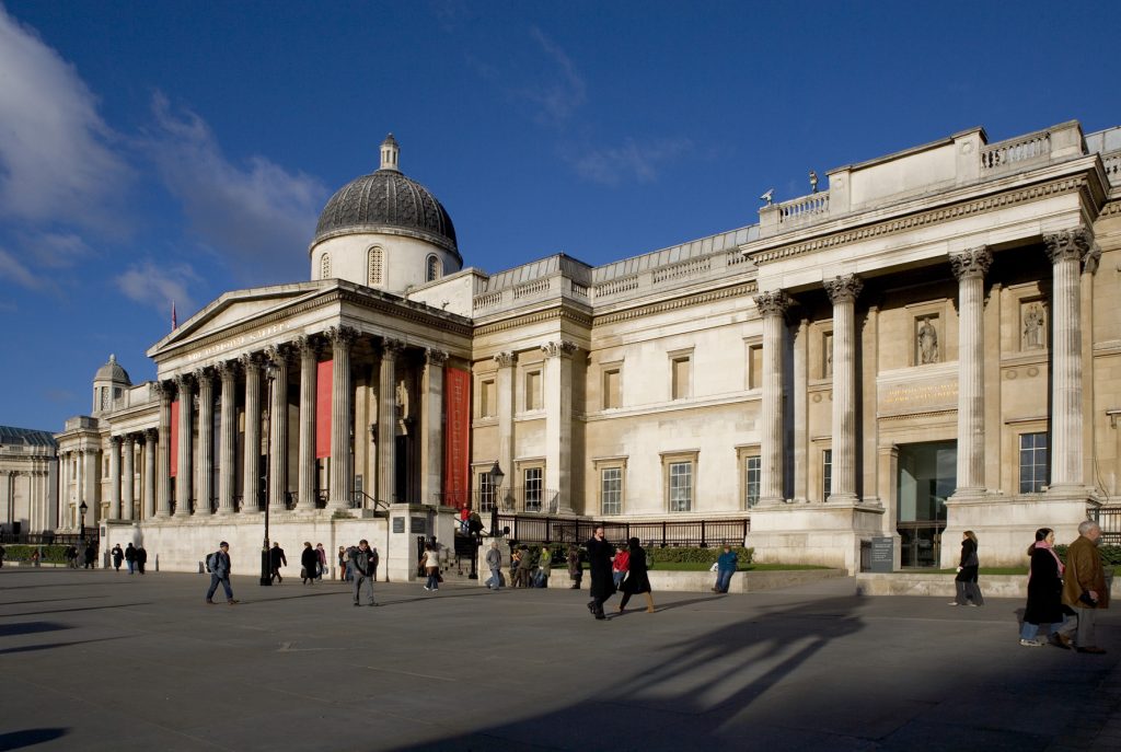 An image of the exterior of the National Gallery