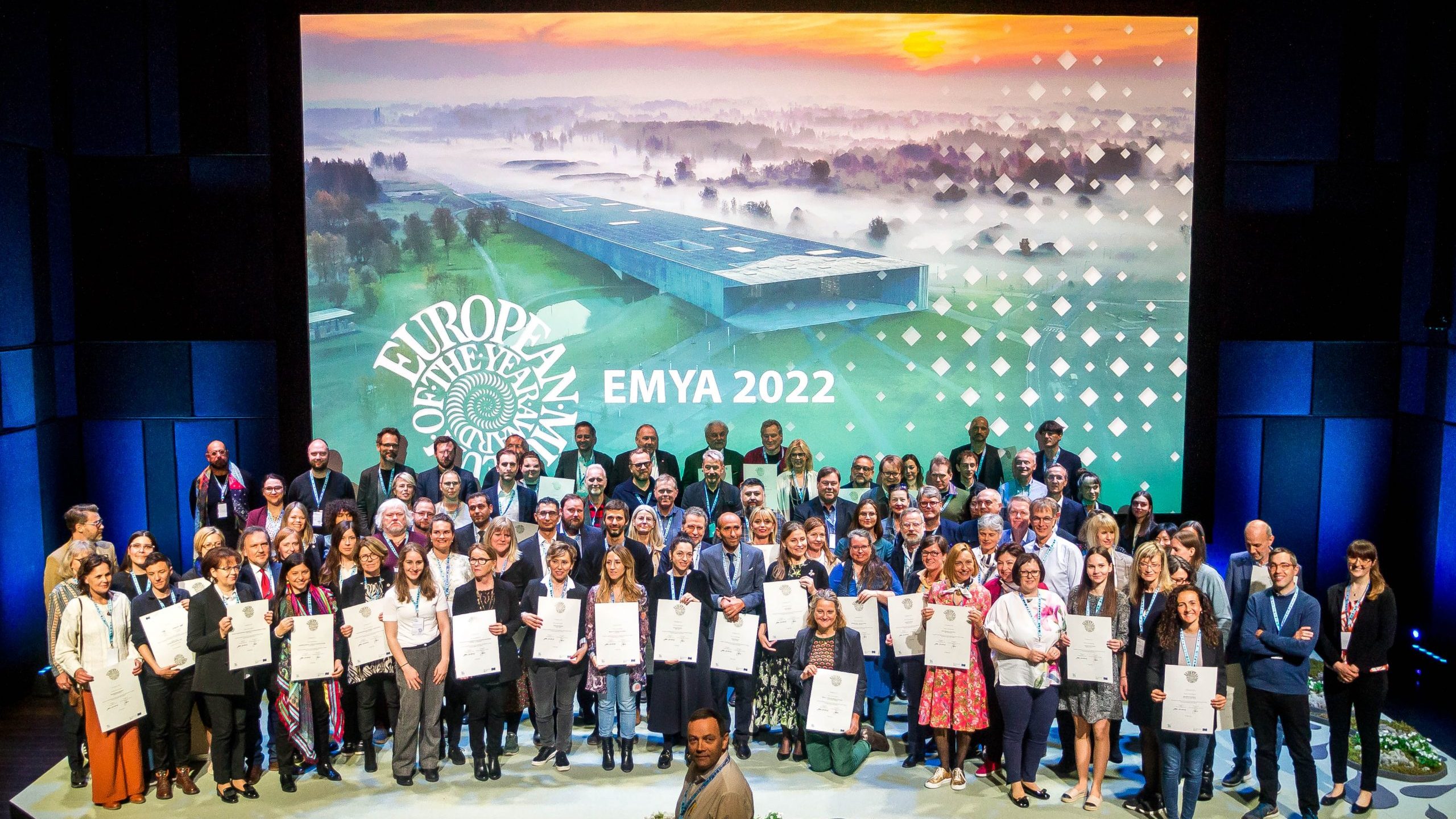 Emya 2022 nominated museums during the certificate giving in Tartu, Estonia