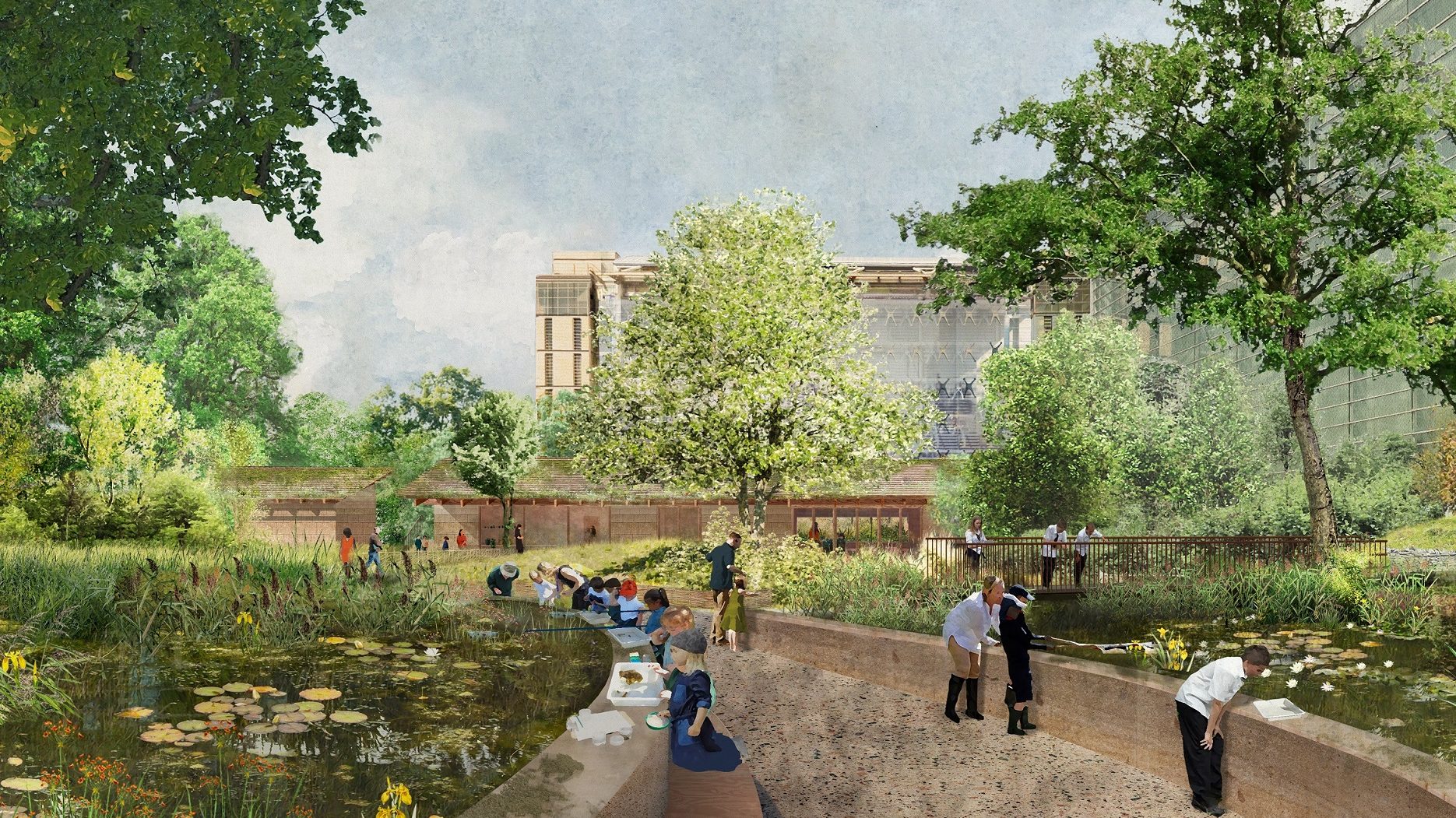 Artist visualisation of the new urban garden, which is due to open in 2023