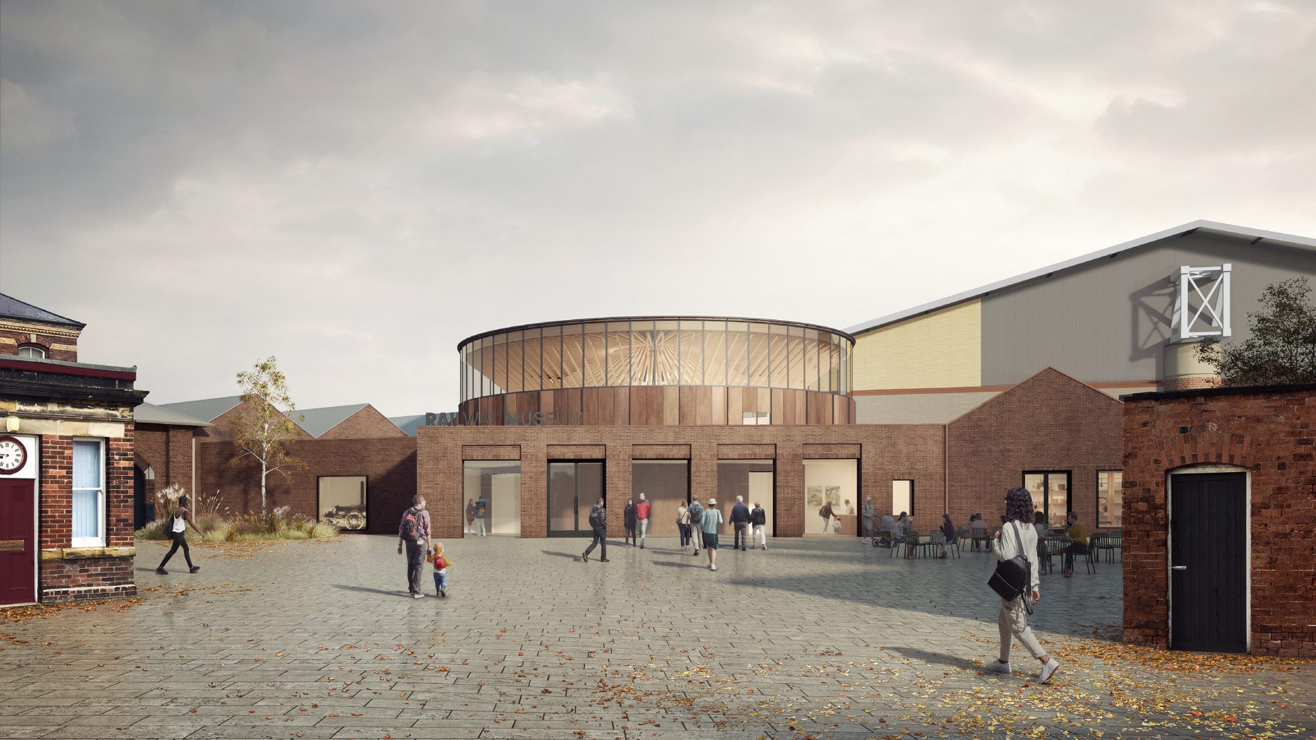 Artists impression of the Central Hall Museum Square, part of the redvelopment at the National Railway Museum
