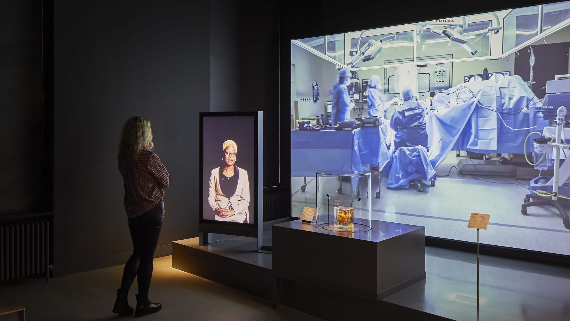 The Hunterian Museum's final gallery, Transforming Lives, shows interviews with surgeons and their patients about life-changing surgery